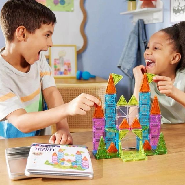 Magna-Tiles 旅行組 豪華 55 件式磁性結構組