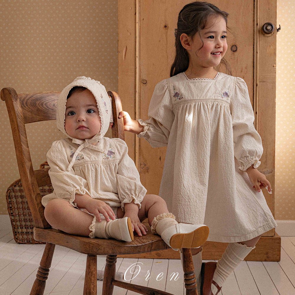 刺繡花花 Jumpsuit / 連身裙 / 帽子