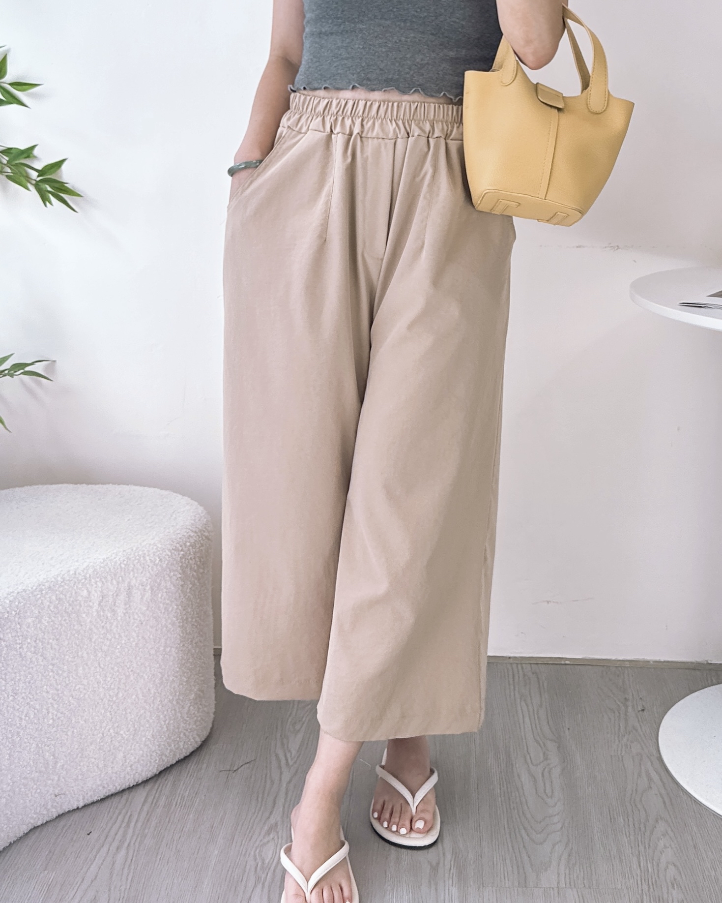 全橡筋腰極輕速乾料闊褲 4色