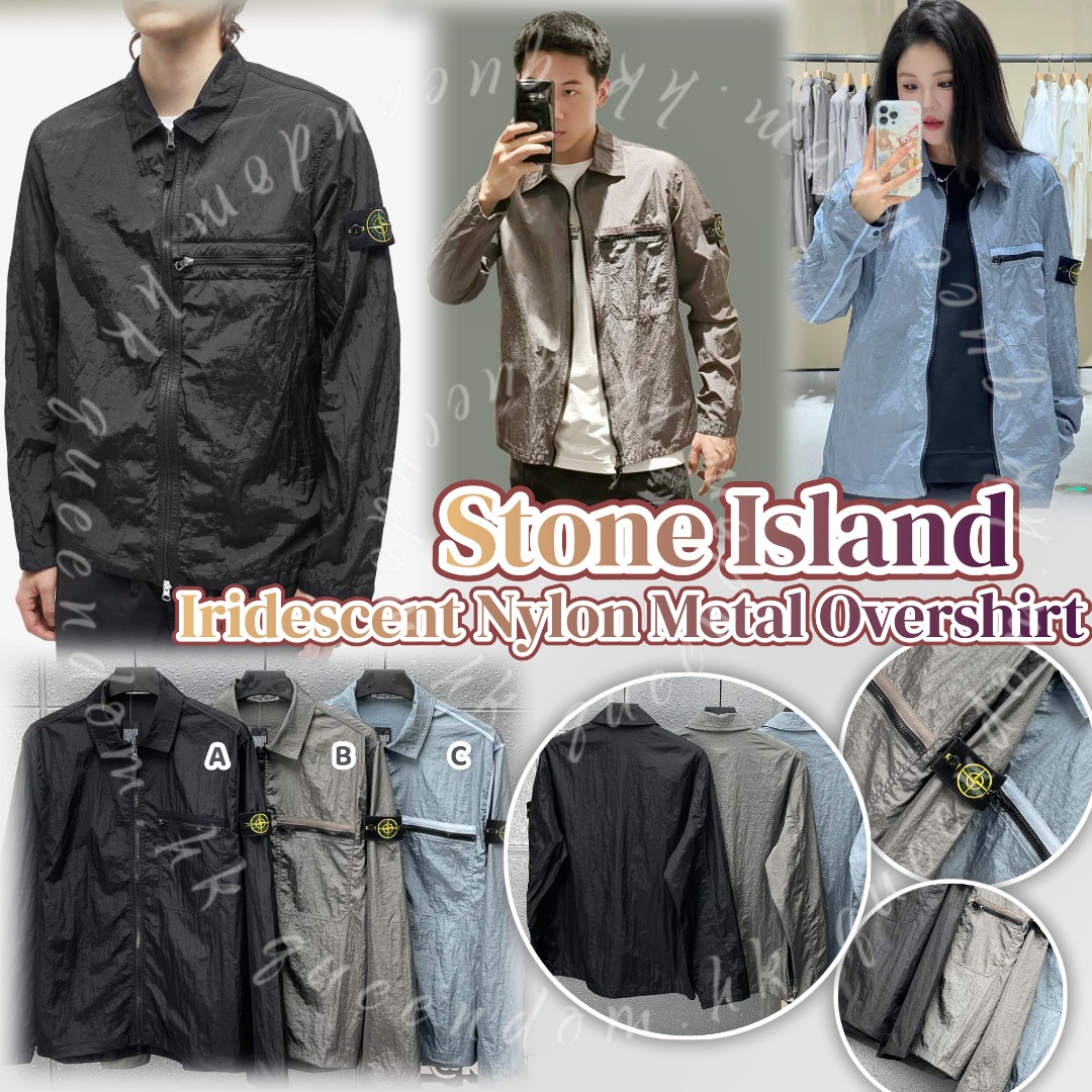 Stone Island Iridescent Nylon Metal Overshirt 拉鍊襯衫外套