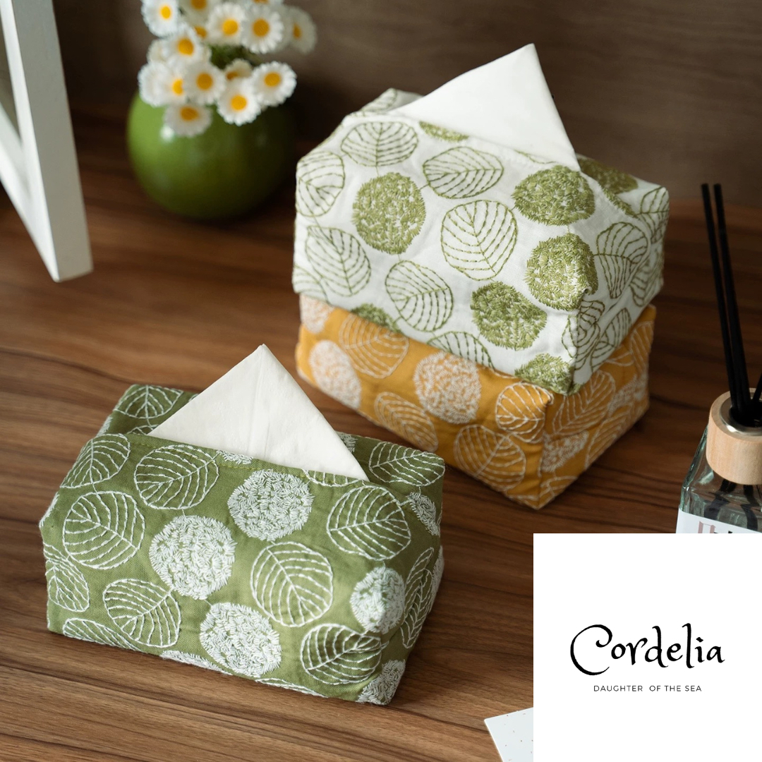 Cordelia森林之葉刺繡紙巾套
