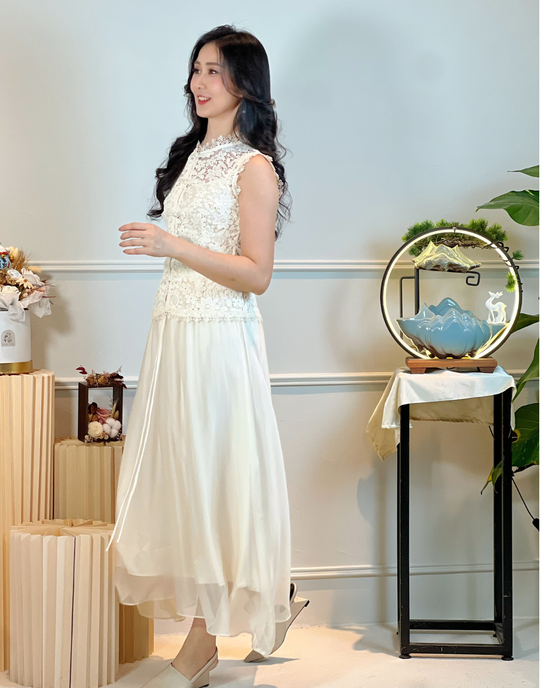 5103 Natividad Mesh A Line Skirt 