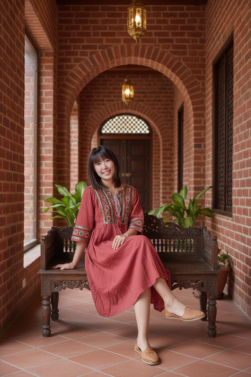 Brick Red Emb. OP 43" #1465