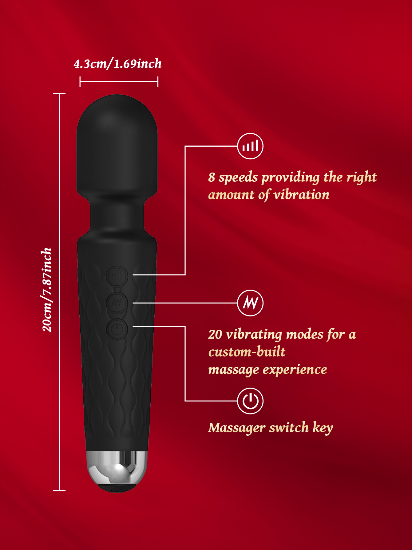 爆款振动棒女性成人性用品av棒情趣按摩棒玩具