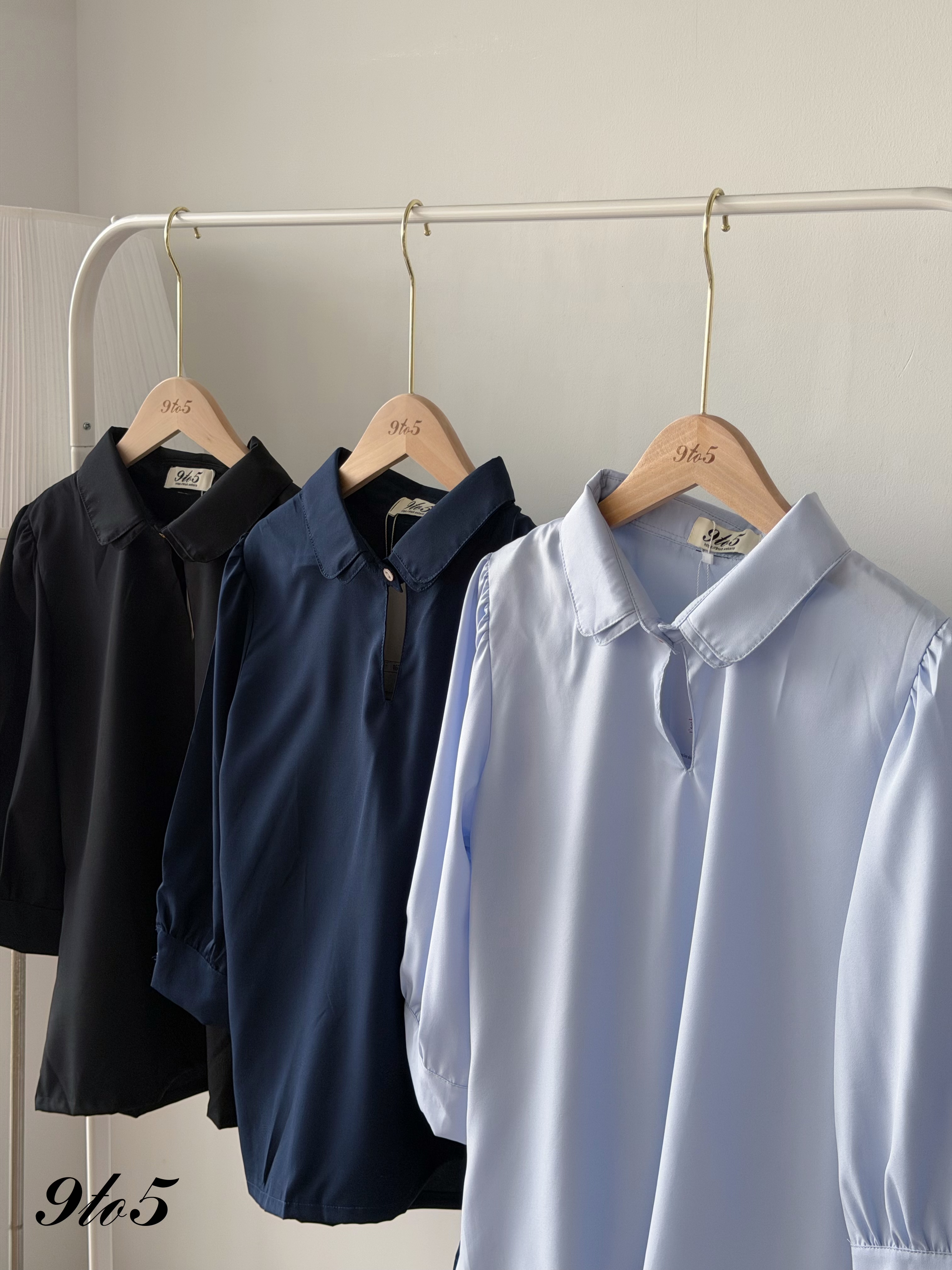 T4489 Half Sleeve Double Collar Shirt - 3 Colors