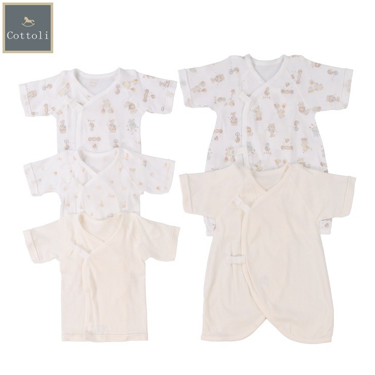 🇯🇵限量預訂 日本直送🇯🇵Cottoli日本製馬戲團動物玩具印花新生兒純棉打底五件套