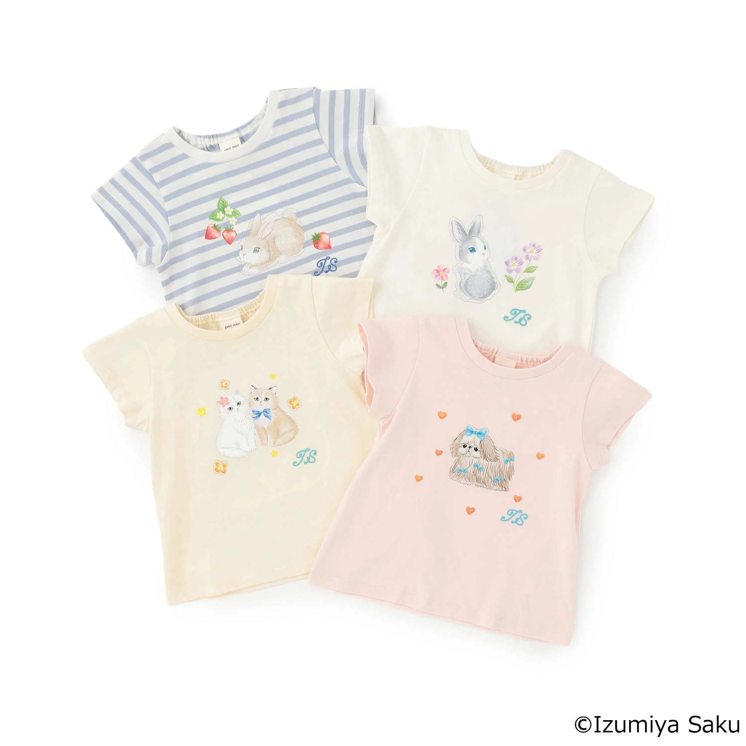 🆕【⭐訂購⭐】 🇯🇵日本直送🌀IZUMIYA SAKU x petit main 寵物彩繪 短袖TEE［4款選］🌀[ELEA-0053][260606]