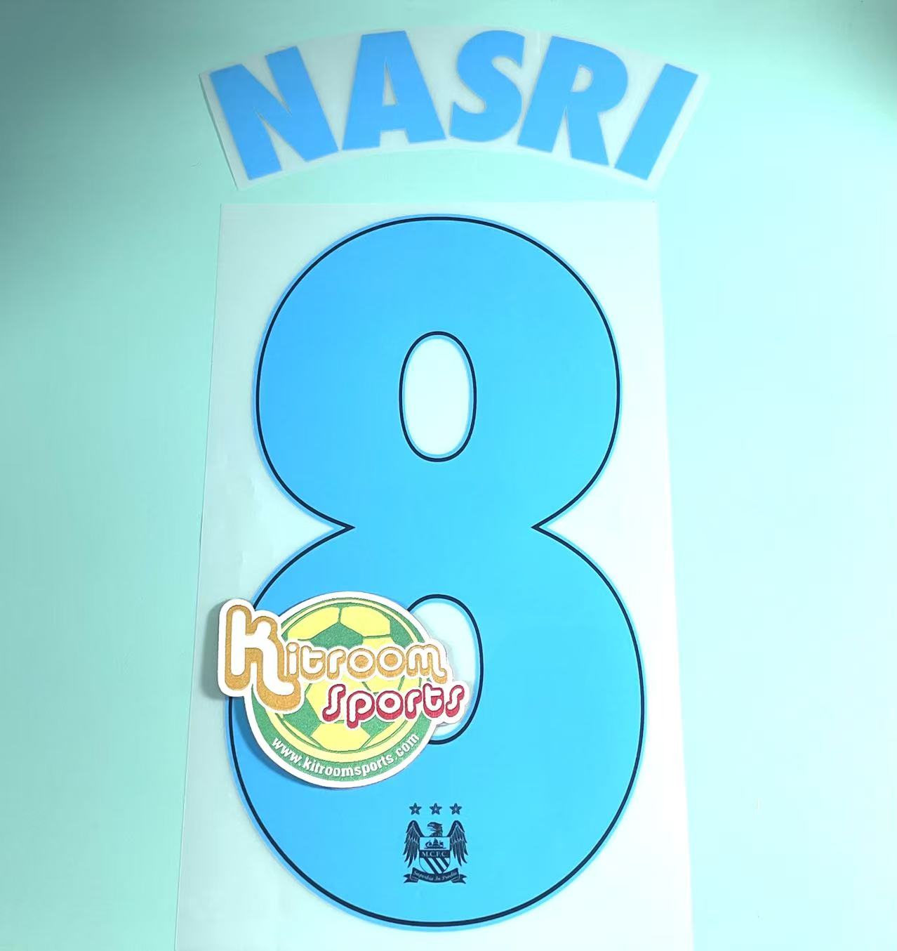 2015-16 Manchester City Away UCL Nameset #8 NASRI