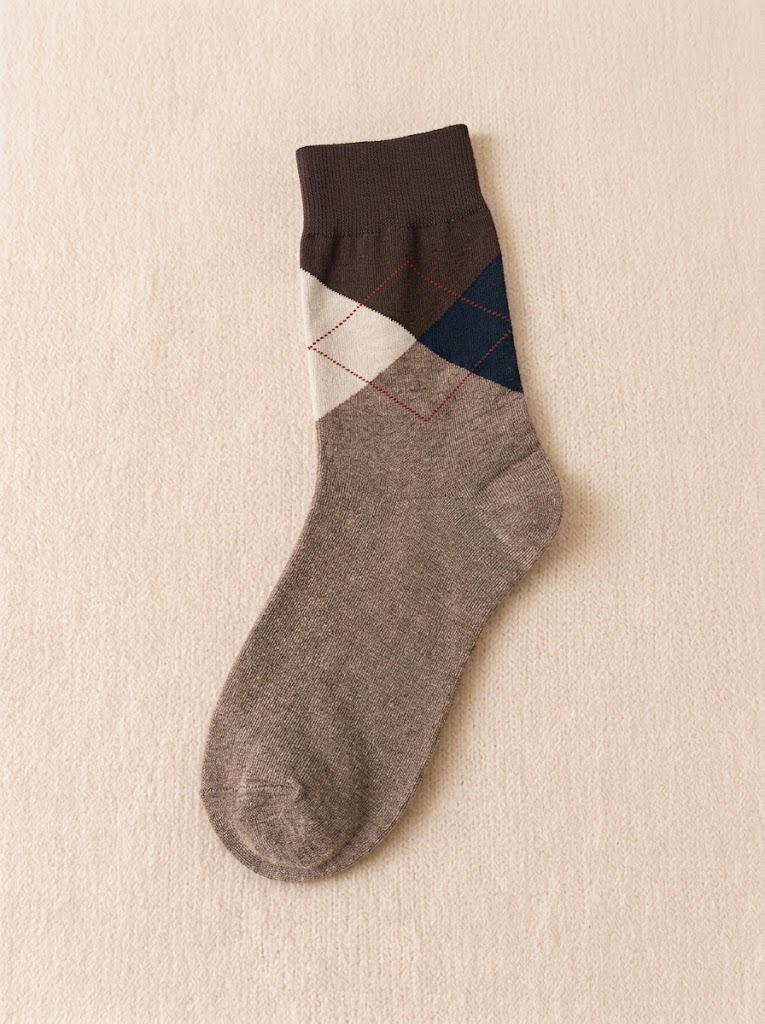 Korean Heritage Argyle Men's Mid Crew socks
