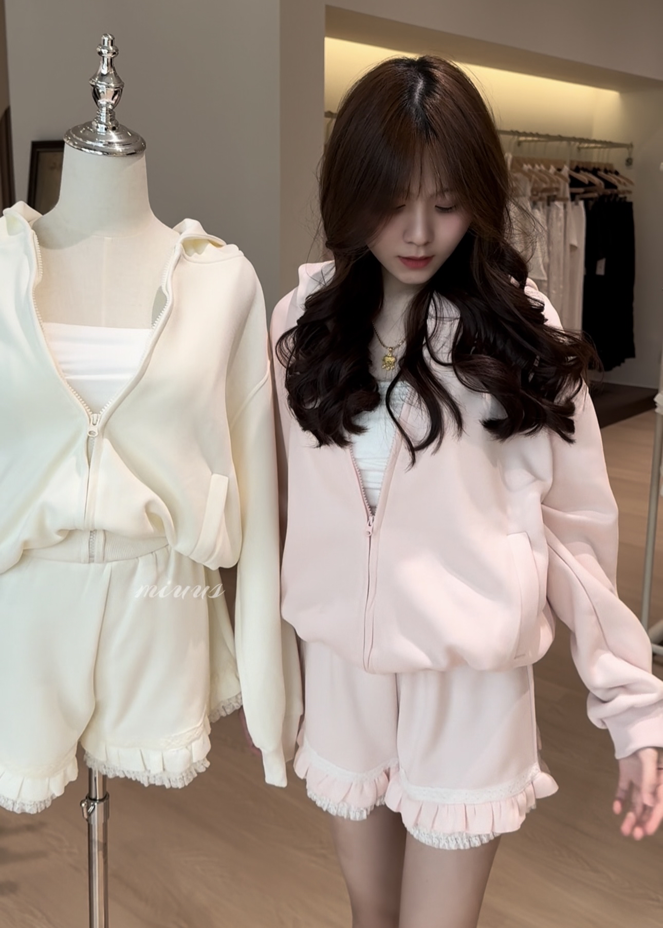 1718 COQUETTE LOUNGE SET 纯欲风休闲套装 