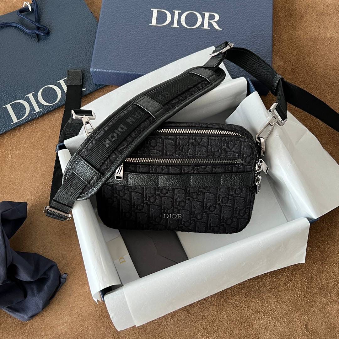 Dior Oblique Jacquard Crossbody Bag for Men