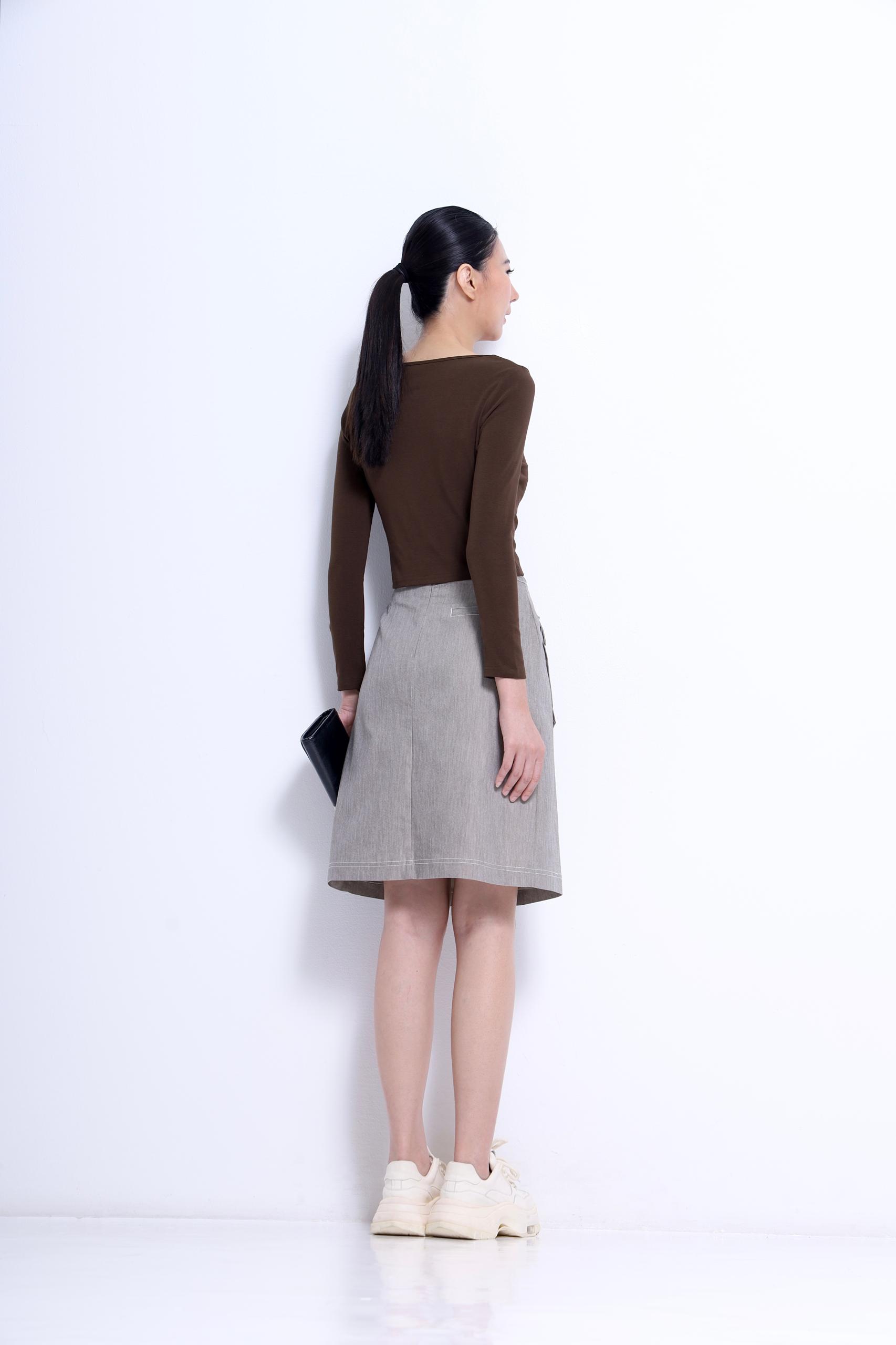 CB2775 SQUARENECK LONG SLLV FIT TOP