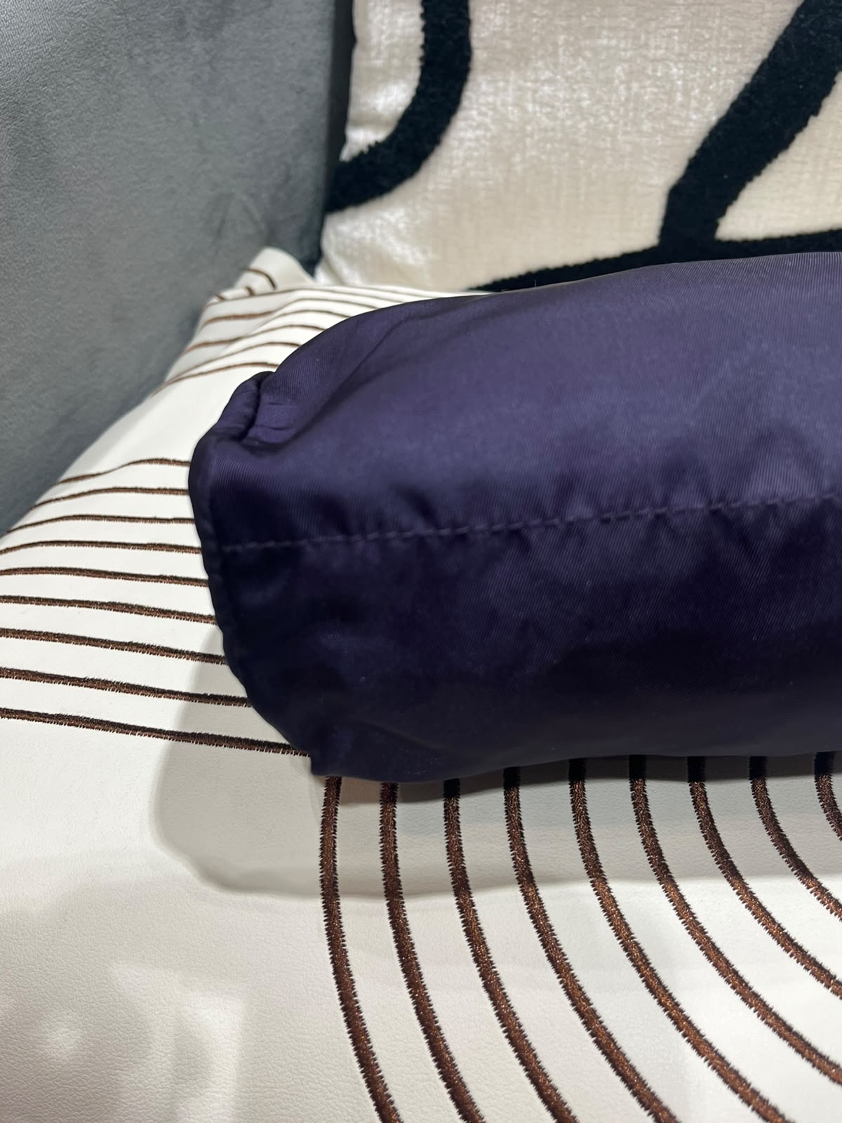Prada Nylon Pouch Purple 100%Authentic, 99%New