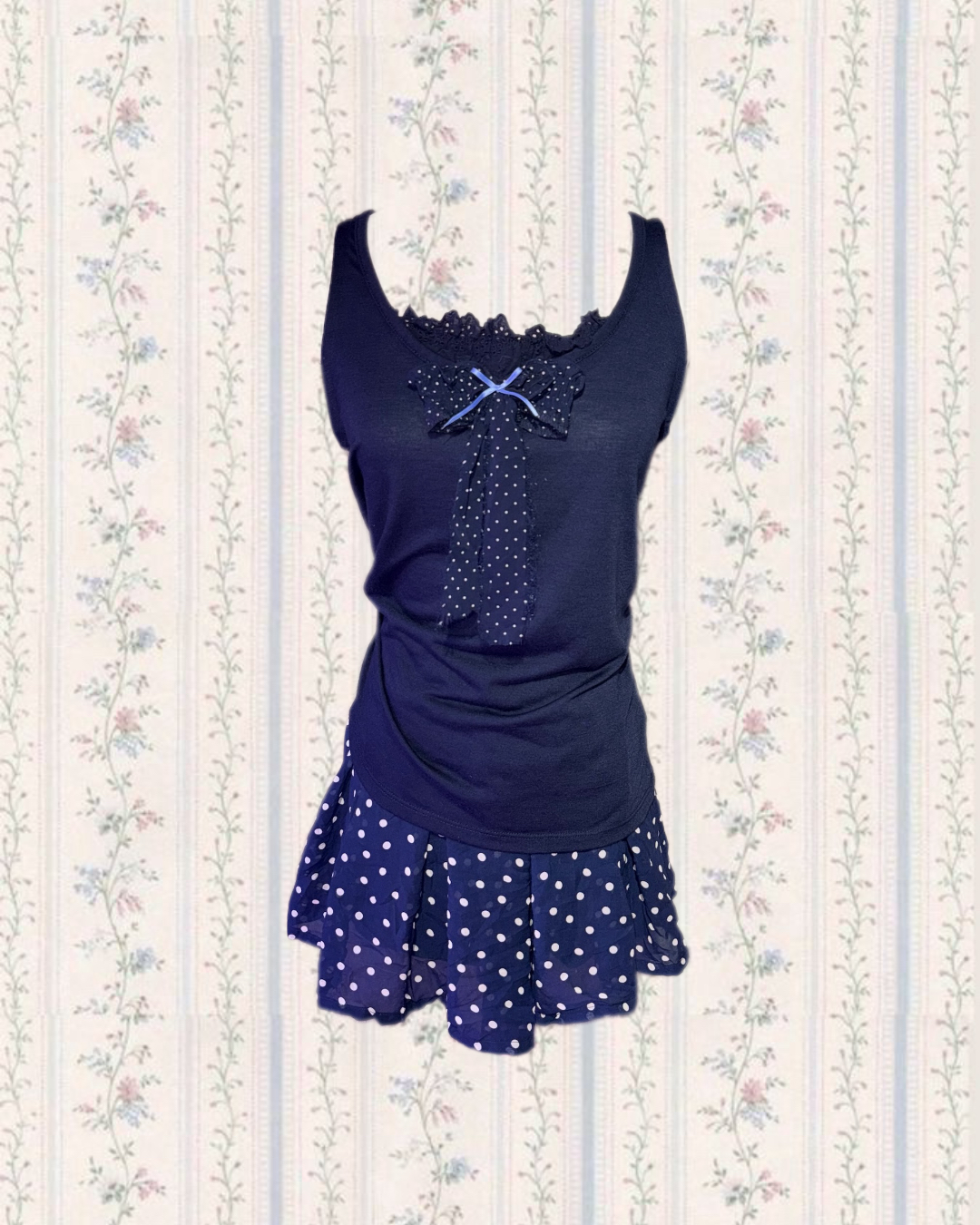 Sweet Blue Ruffle Bow Set