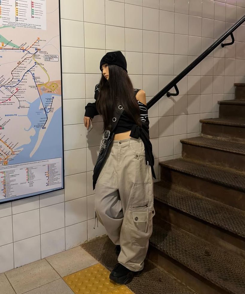 🇰🇷訂購｜FANCY CLUB｜Cross Pocket Cargo Pants 4色