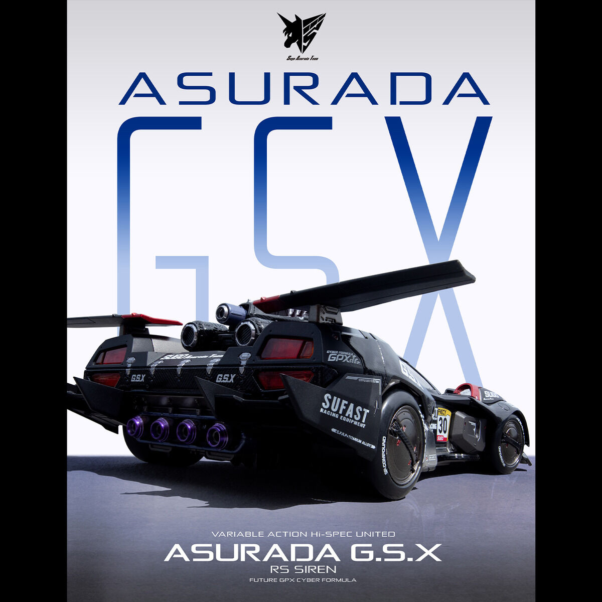 (預訂訂金 $1000) (總價 $2645) (魂限) (行版連特典) threeMega MegaHouse x threezero Variable Action Hi-SPEC UNITED Future GPX Cyber Formula Asurada G.S.X RS SIREN VA Hi-SPEC UNITED 新世紀GPX 高智能方程式 雷神 G.S.X RS SIREN