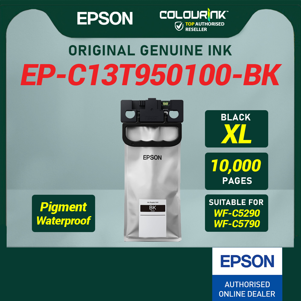 Epson Original Genuine T950BK C13T950100 High Yeild 10,000 Page Ink Pack for WF-C5290 WF-C5790 T950 T948