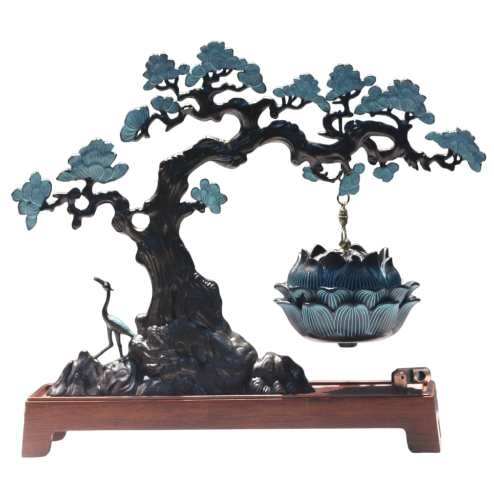 小松樹蓮花香爐