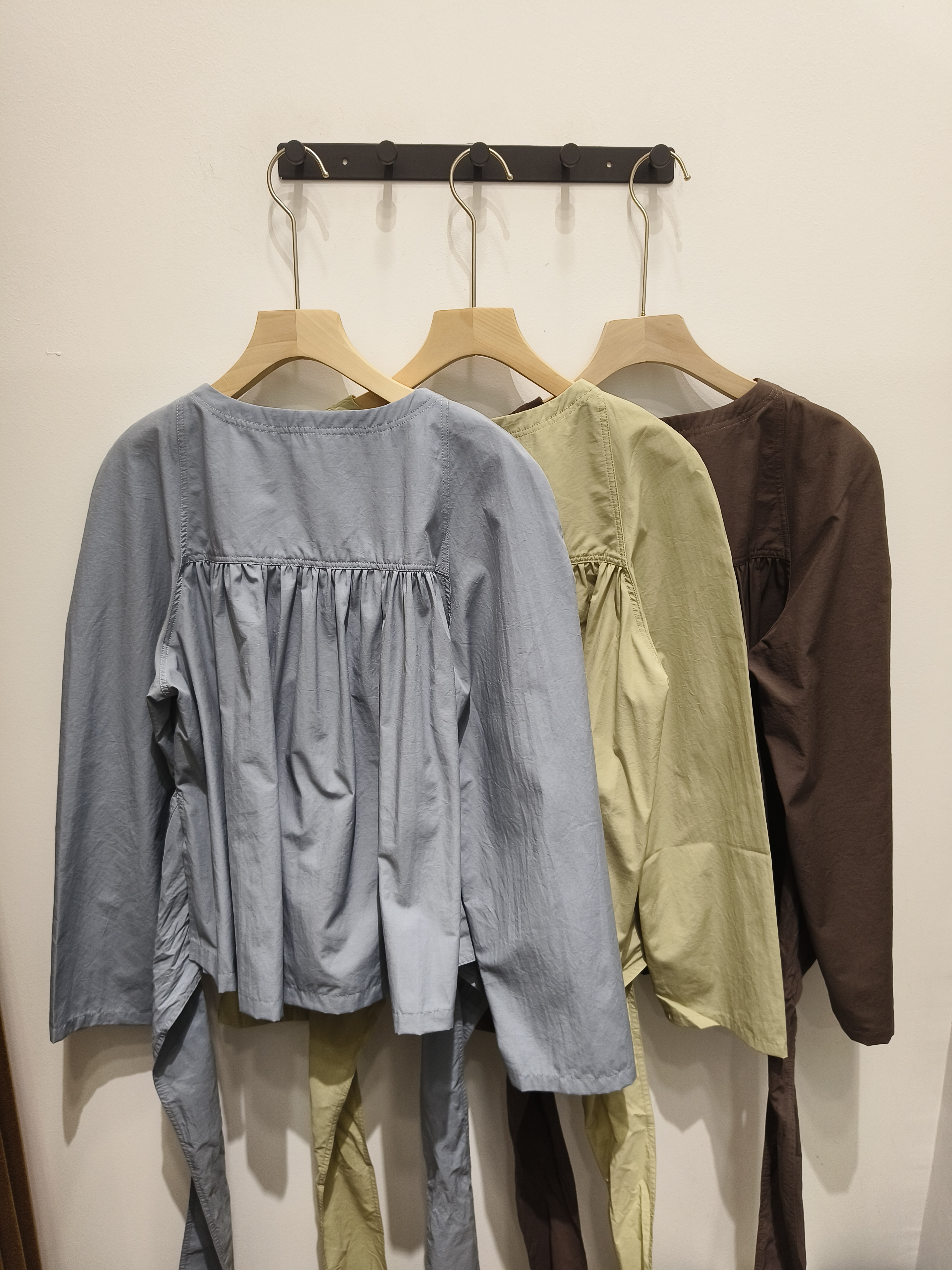 长袖绑带收腰上衣 Long Sleeve Tie Waist Shirt