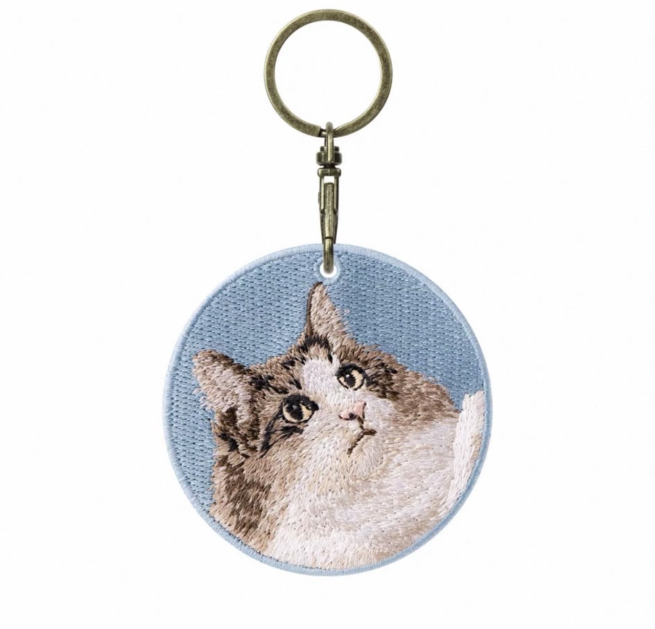【貓類🐈】雙面刺繡吊飾