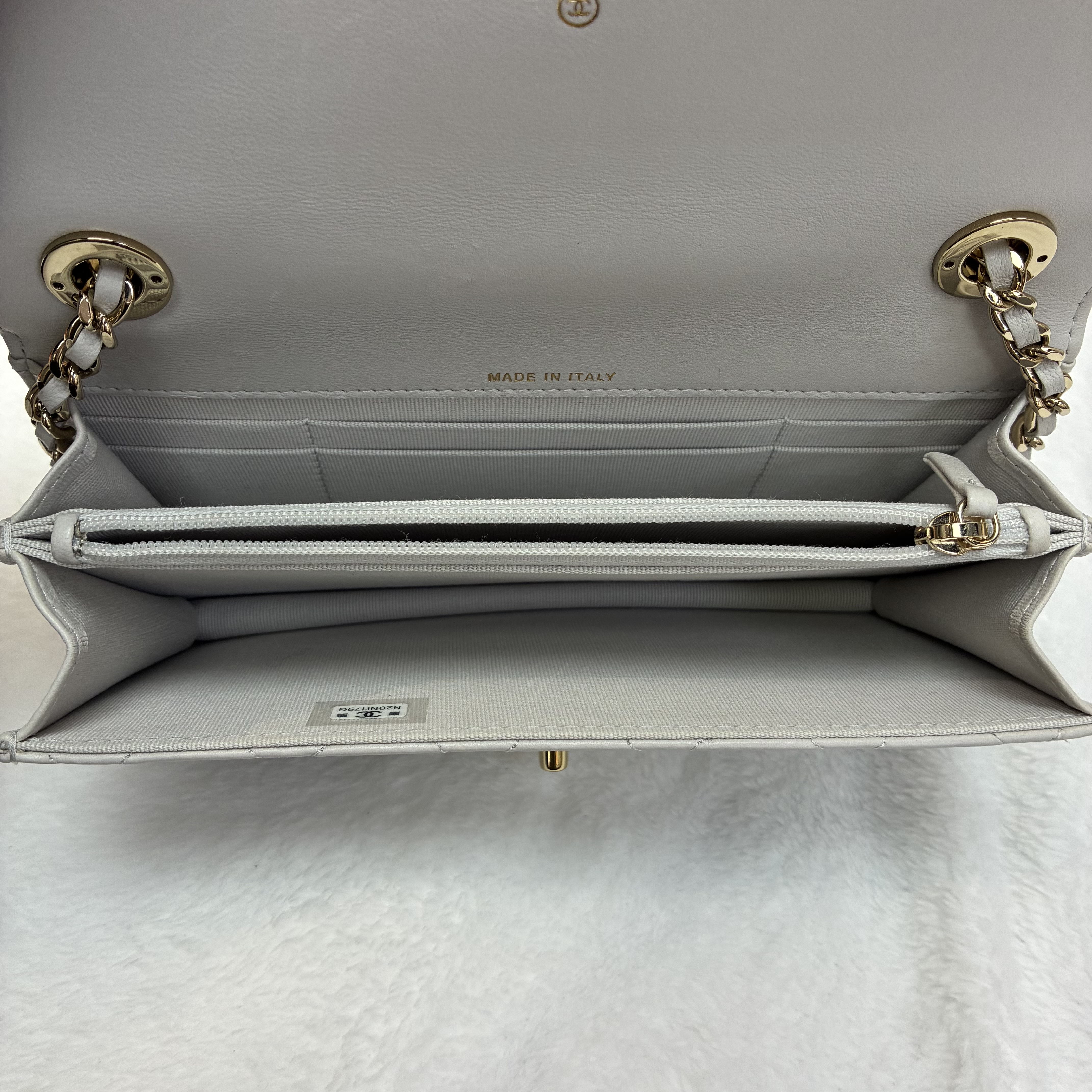 full set Chanel trendy cc 手柄woc 淺灰色羊皮 溫柔風🤍