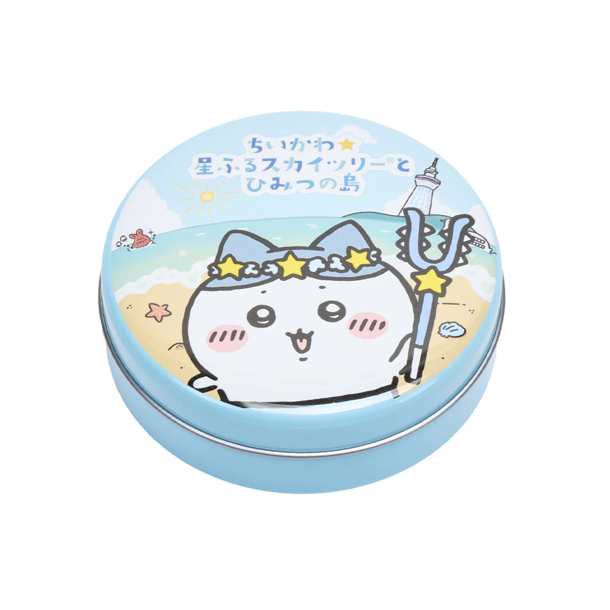 🎀【預訂】 Chiikawa 人魚島的秘密 x 星空晴空塔糖果罐 - Hachiware
