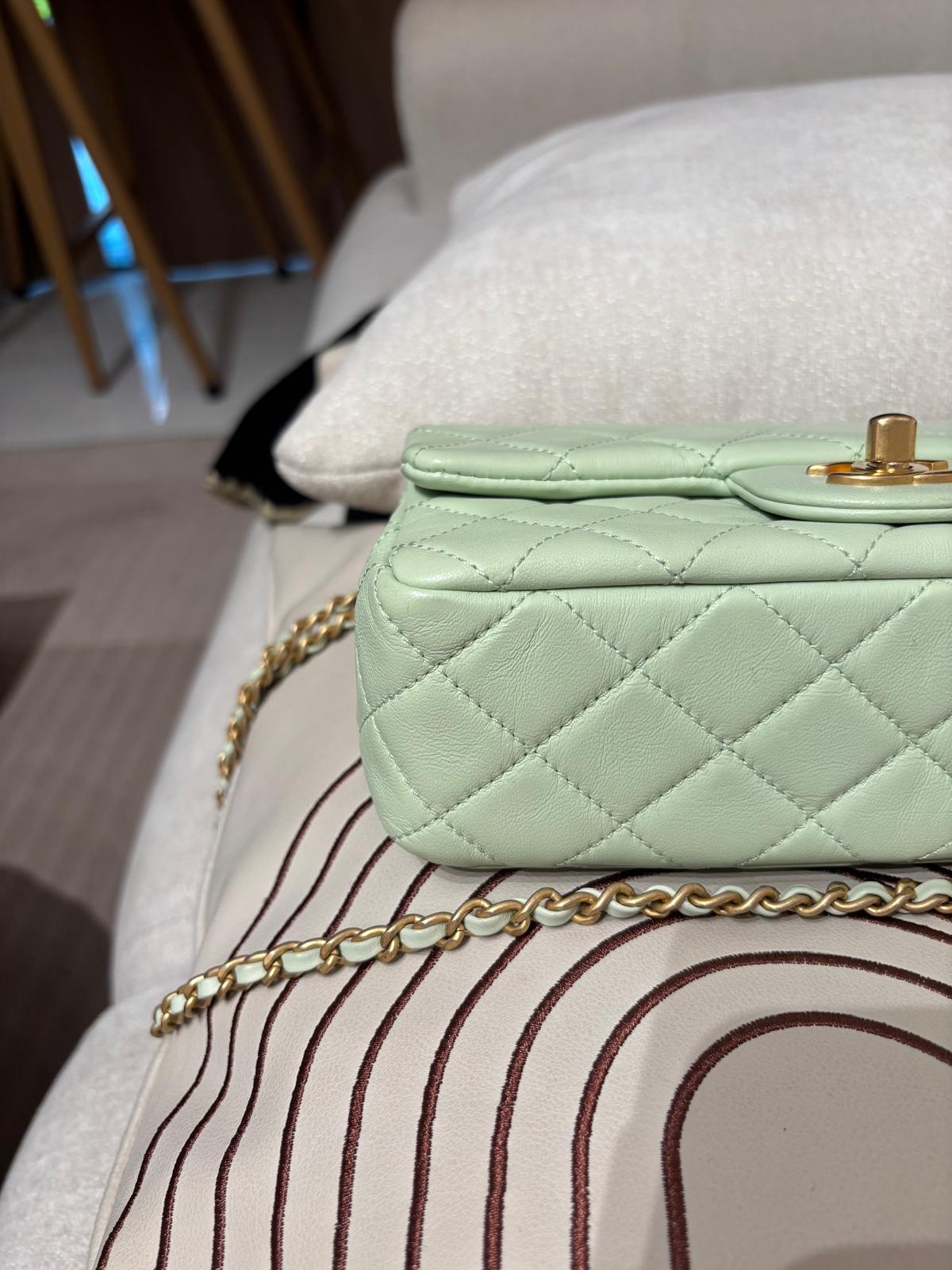 Chanel mini flap with pearl crush 金球 100%Authentic ,95%new ✅收據✅晶片✅塵袋✅box 