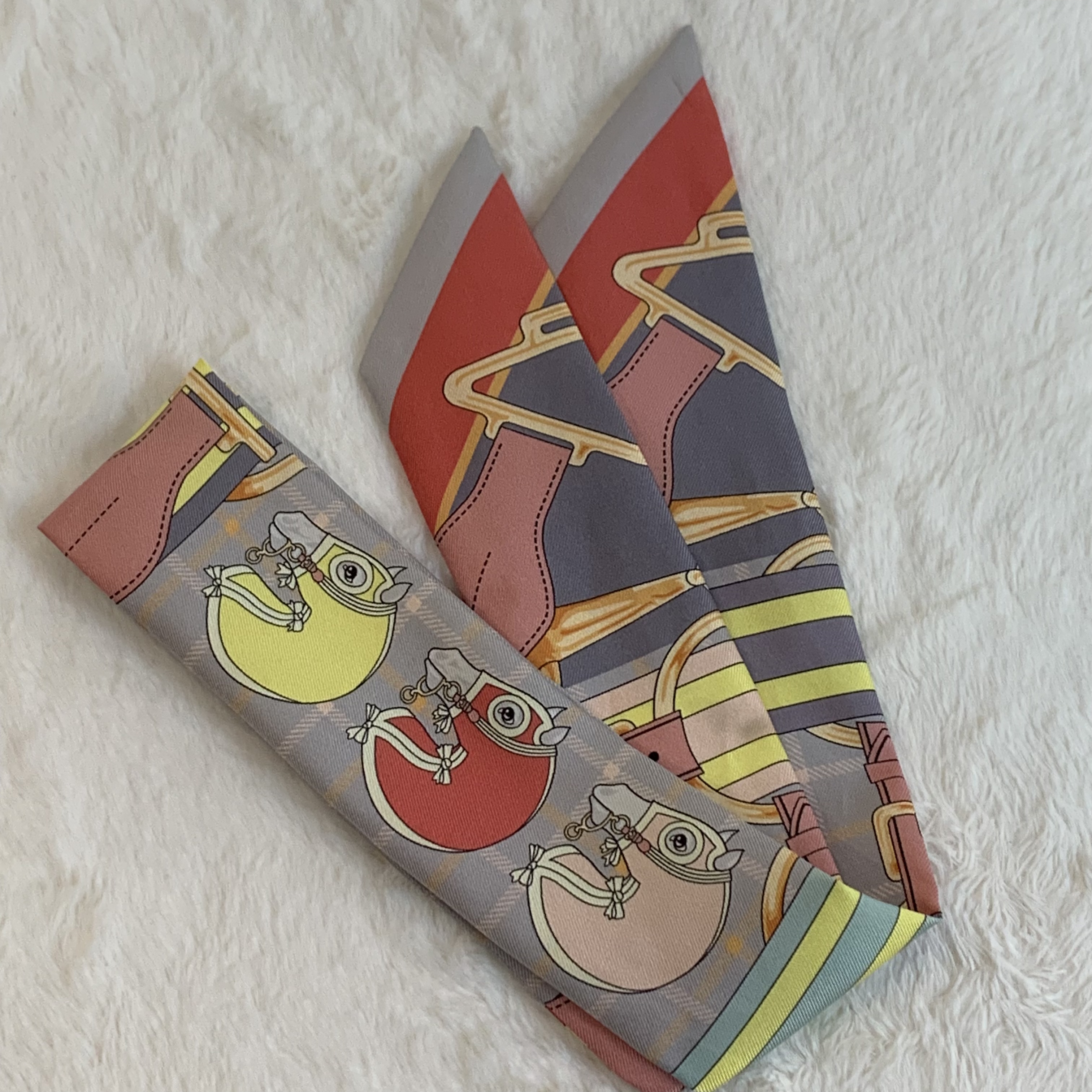 經典圖案Twilly🐴Hermes馬頭twilly