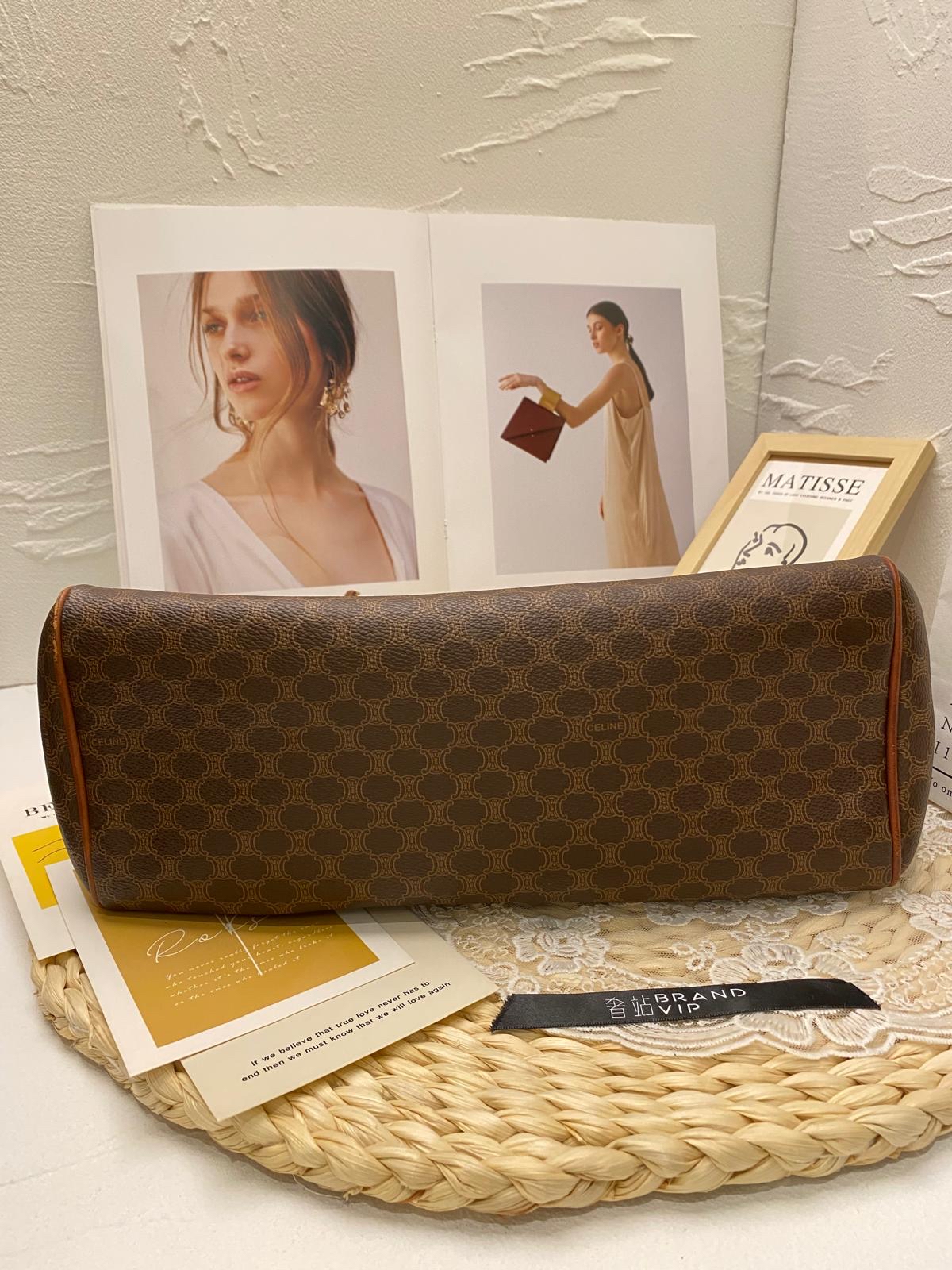 Celine Vintage Macadam Boston Bag