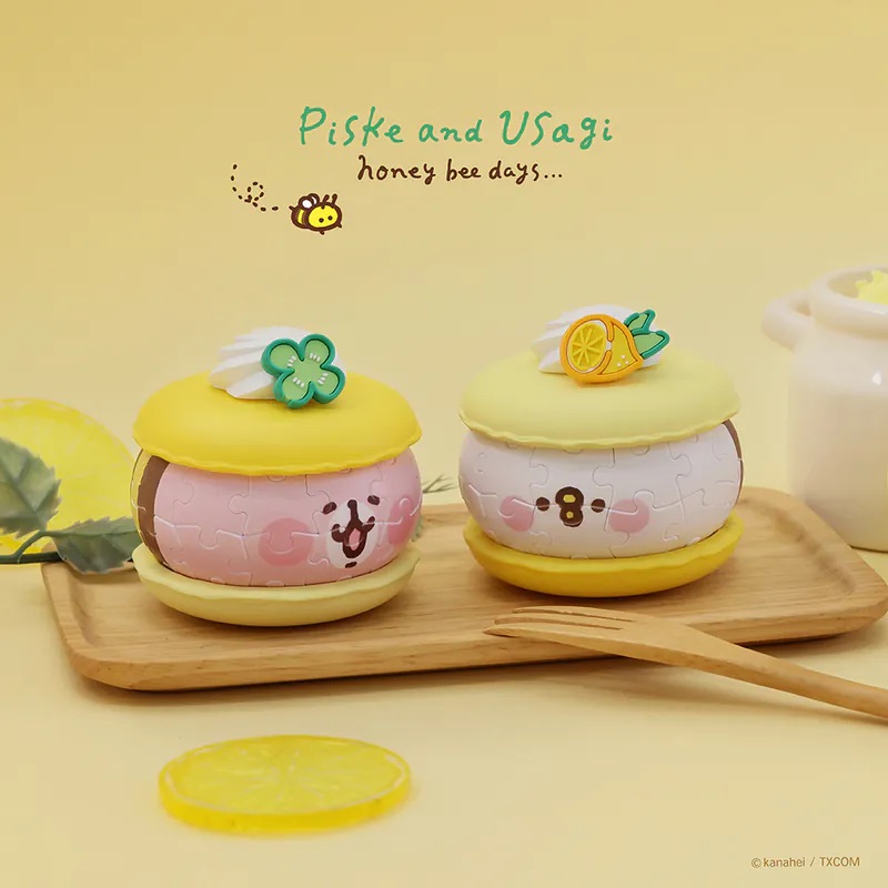 📦訂購 台灣代購 卡娜赫拉的小動物系列 P助與粉紅兔兔 84片 拼圖 蜂蜜檸檬馬卡龍