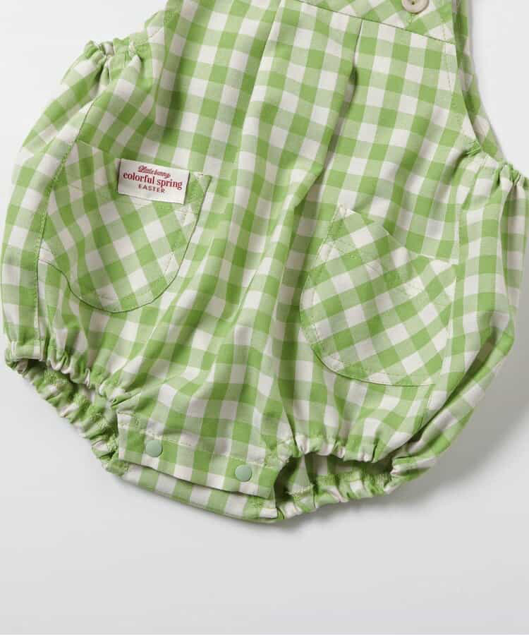 🇯🇵預訂 日本直送🇯🇵 Apres les cours 兩色立體兔耳格紋短袖上衣吊帶包屁褲套裝