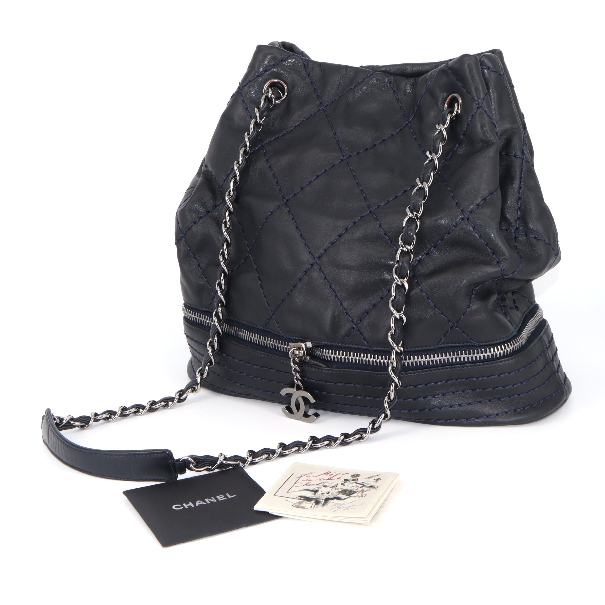 Chanel Wild Stitch Expandable Ligne Bucket Shoulder Bag