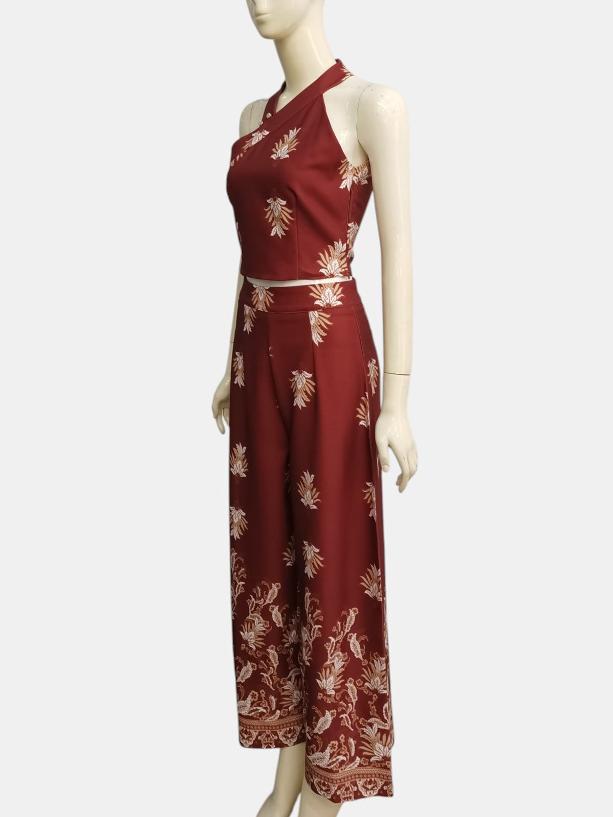 Heritage Halter Top with Wide Leg Set M228