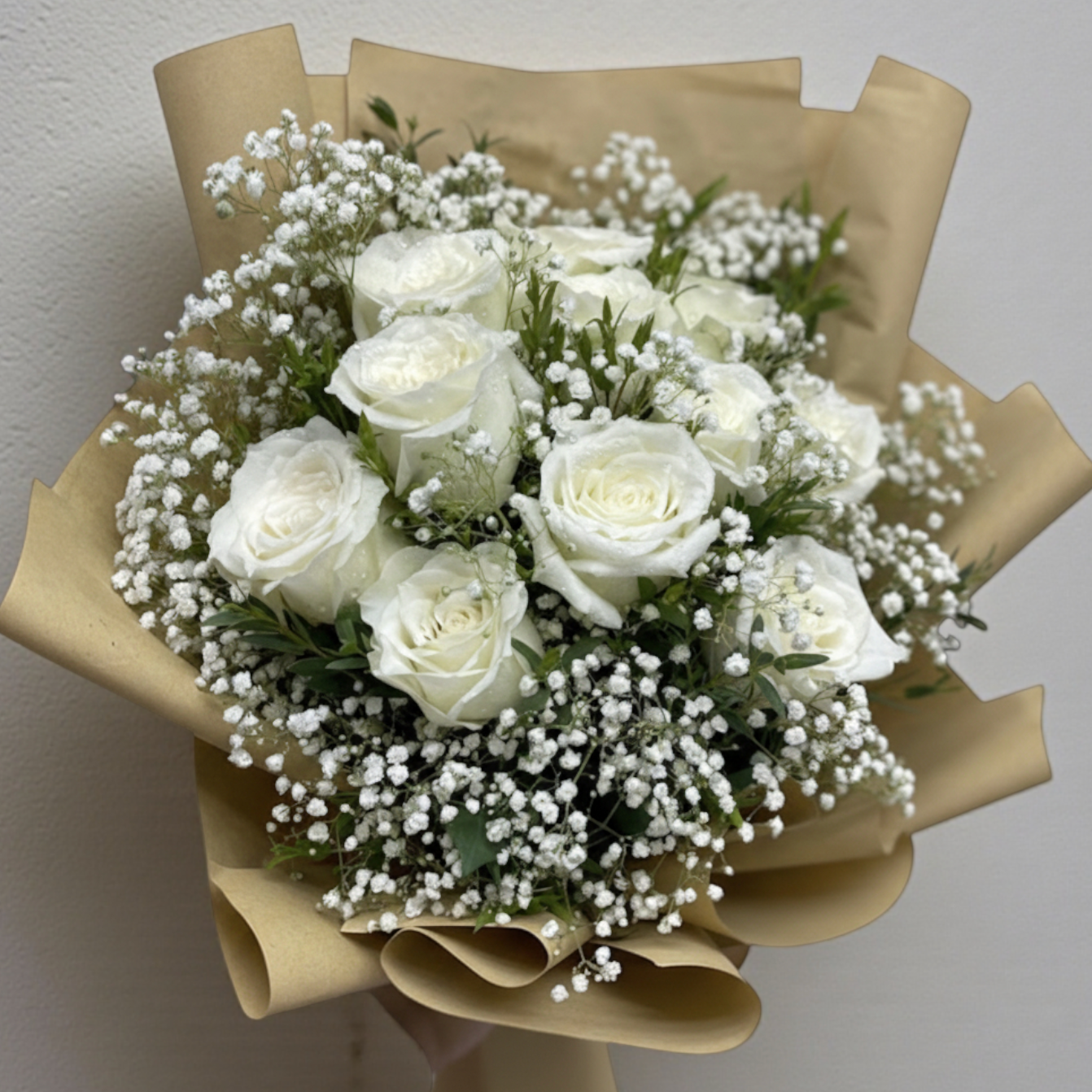 👉🏻鮮👈🏻Love is simple 系列｜白玫瑰｜情人節花束丨經典之選丨生日花束丨白玫瑰 6支 9支 11支 18支丨紀念日花束丨畢業花束丨花束推介