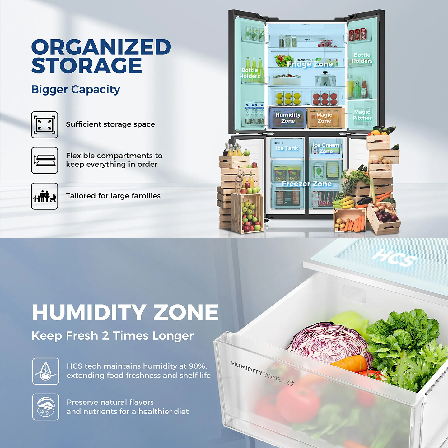 Haier 618L Multi-Door Inverter Glass Fridge Gold (HRF-IM618AG)