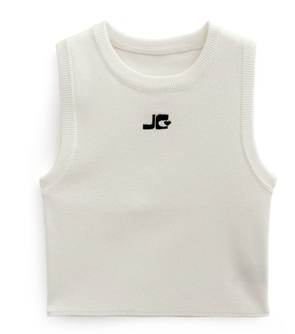 針織文字背心 [k9357e]