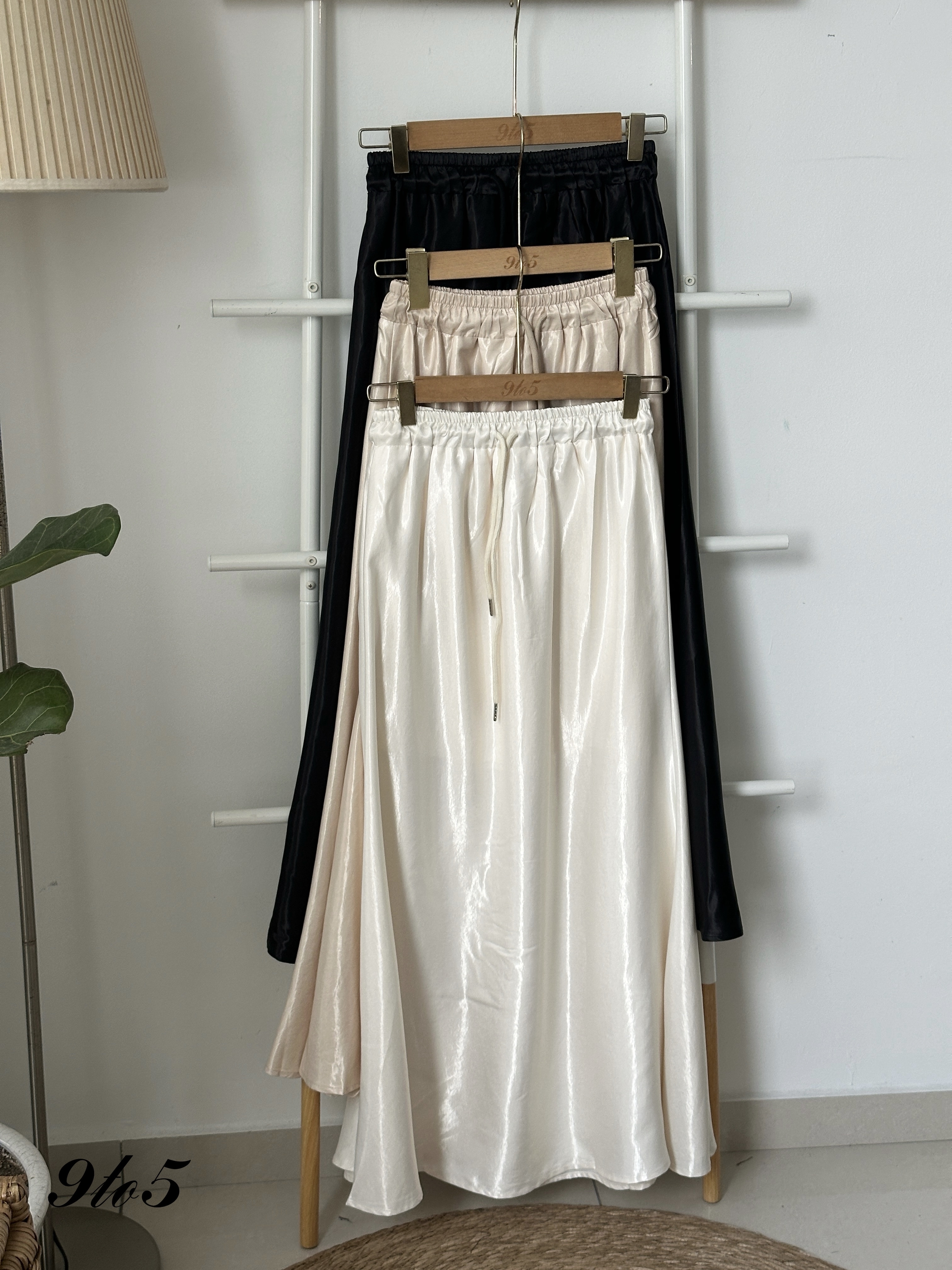 S1830 Long Satin Skirt - 3 Colors 