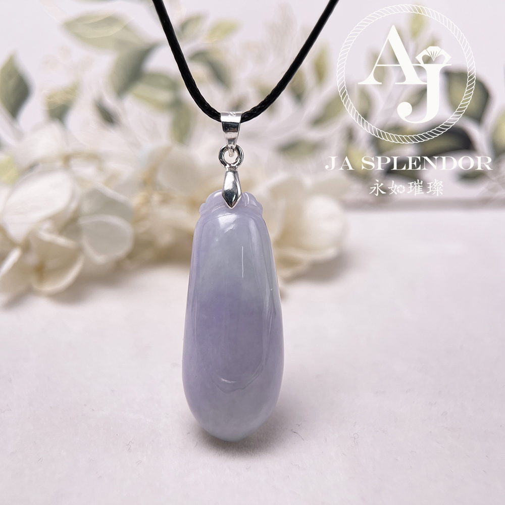 JN-1639 天然翡翠A玉 春彩福瓜（萬壽果）吊墜