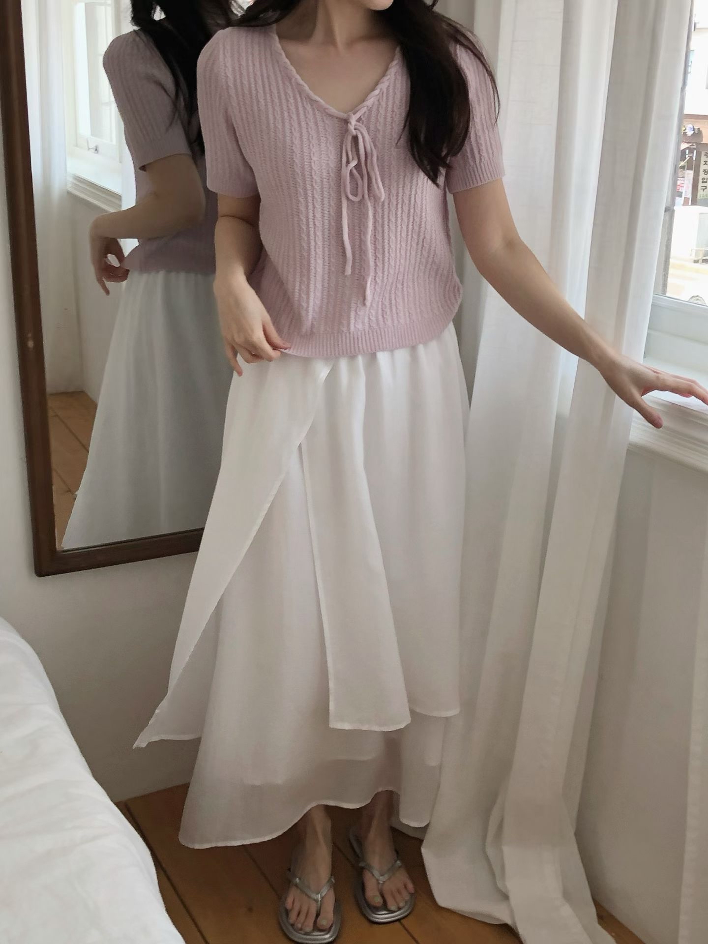 HA24 麻花綁蝴蝶針織Top 