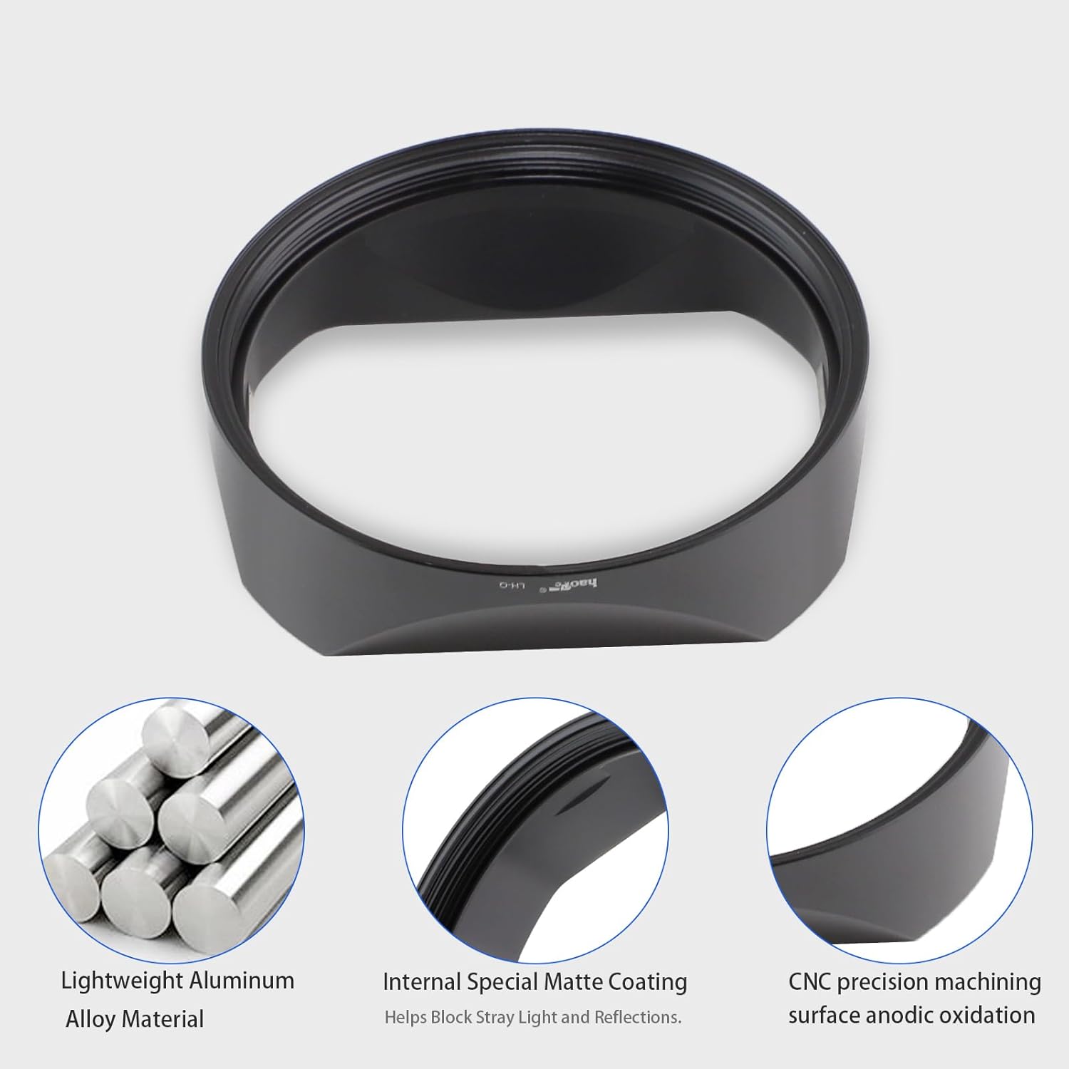 HAOGE Metal Lens Hood For Leica Q3-43 金屬遮光罩 (LH-LQ343B)