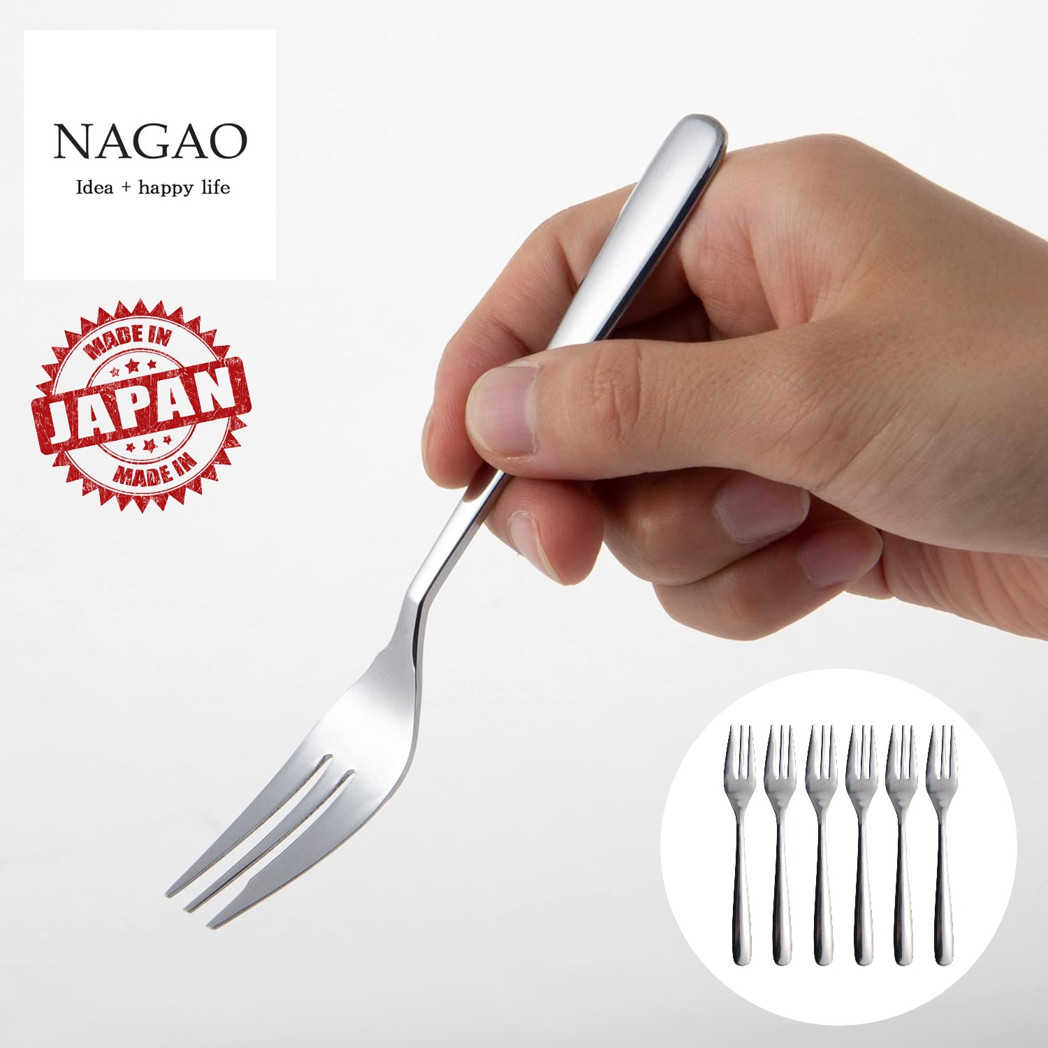 🔥🔥【日本製《NAGAO》燕三条製不鏽鋼餐具】蛋糕叉 x 6隻