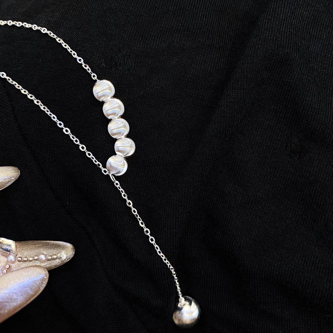 🆕极简银色小圆珠项链 🇨🇳