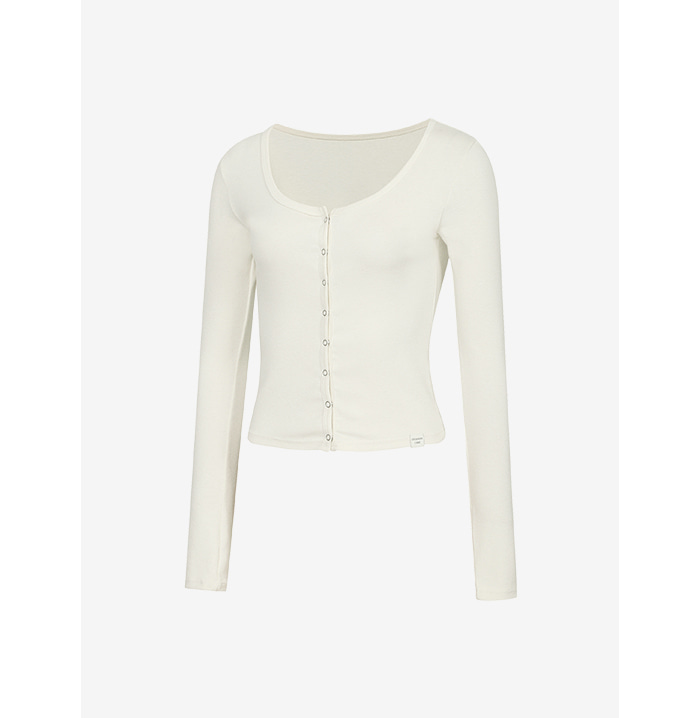 初春款小U領Cardigan 預購_Round Neck Button-Up Cardigan by Grandeline