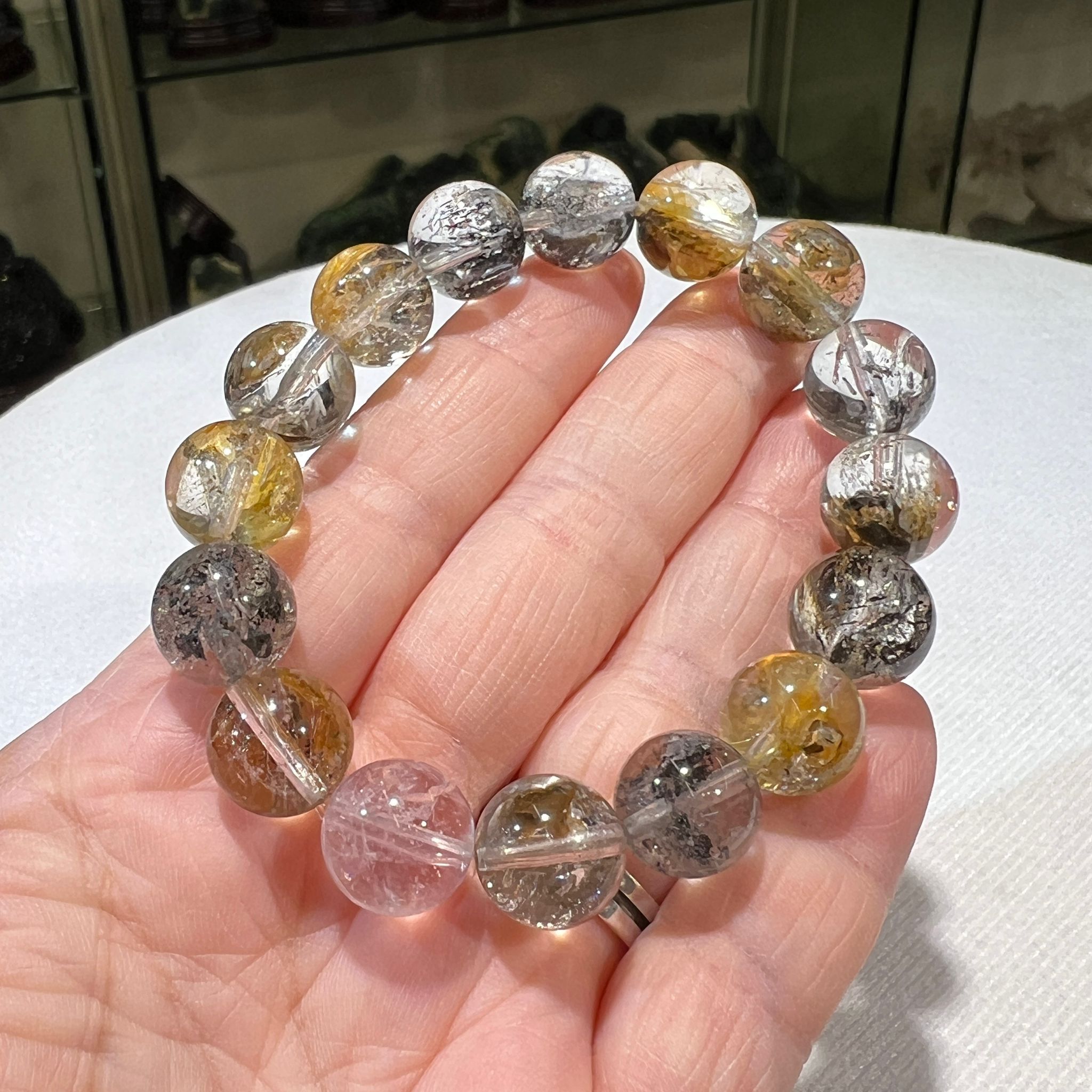 罕有✨彩閃靈鑽手串 12 mm +/- #CA00020