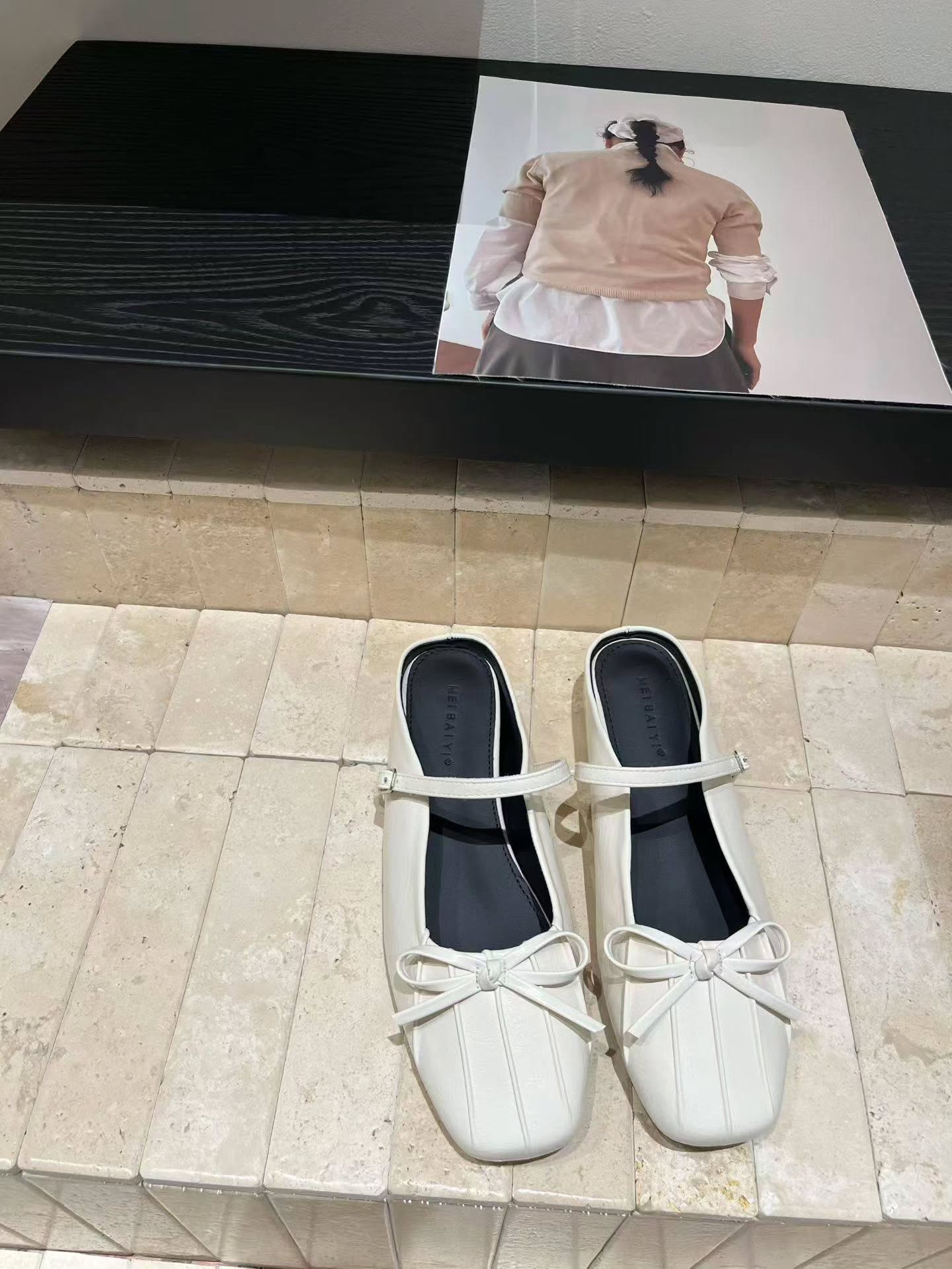 2520-13 蝴蝶结气质半包鞋 🇨🇳