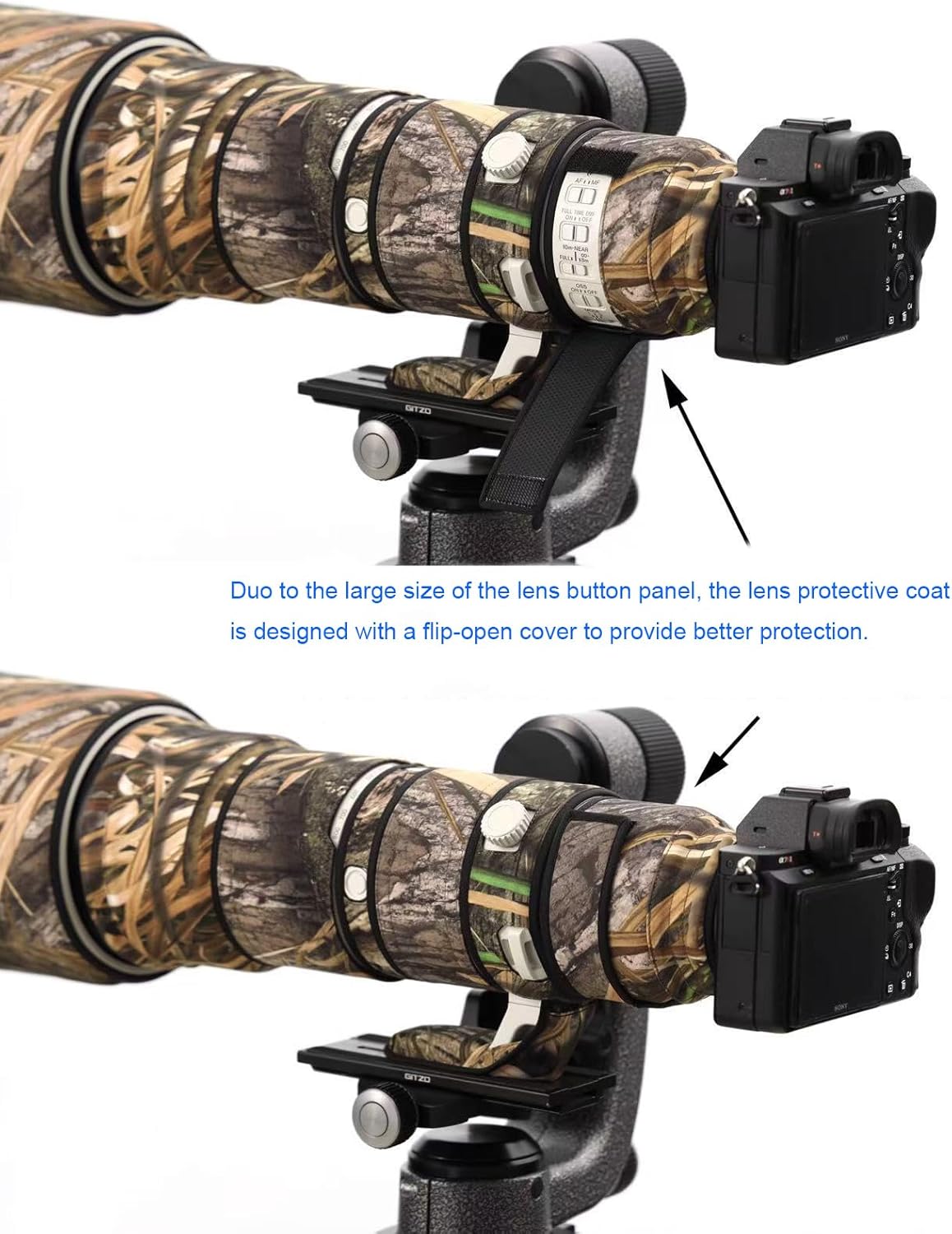 ROLANPRO Lens Camouflage Coat For SONY FE 400-800mm F6.3-8 G OSS (SEL400800G) 防水炮衣