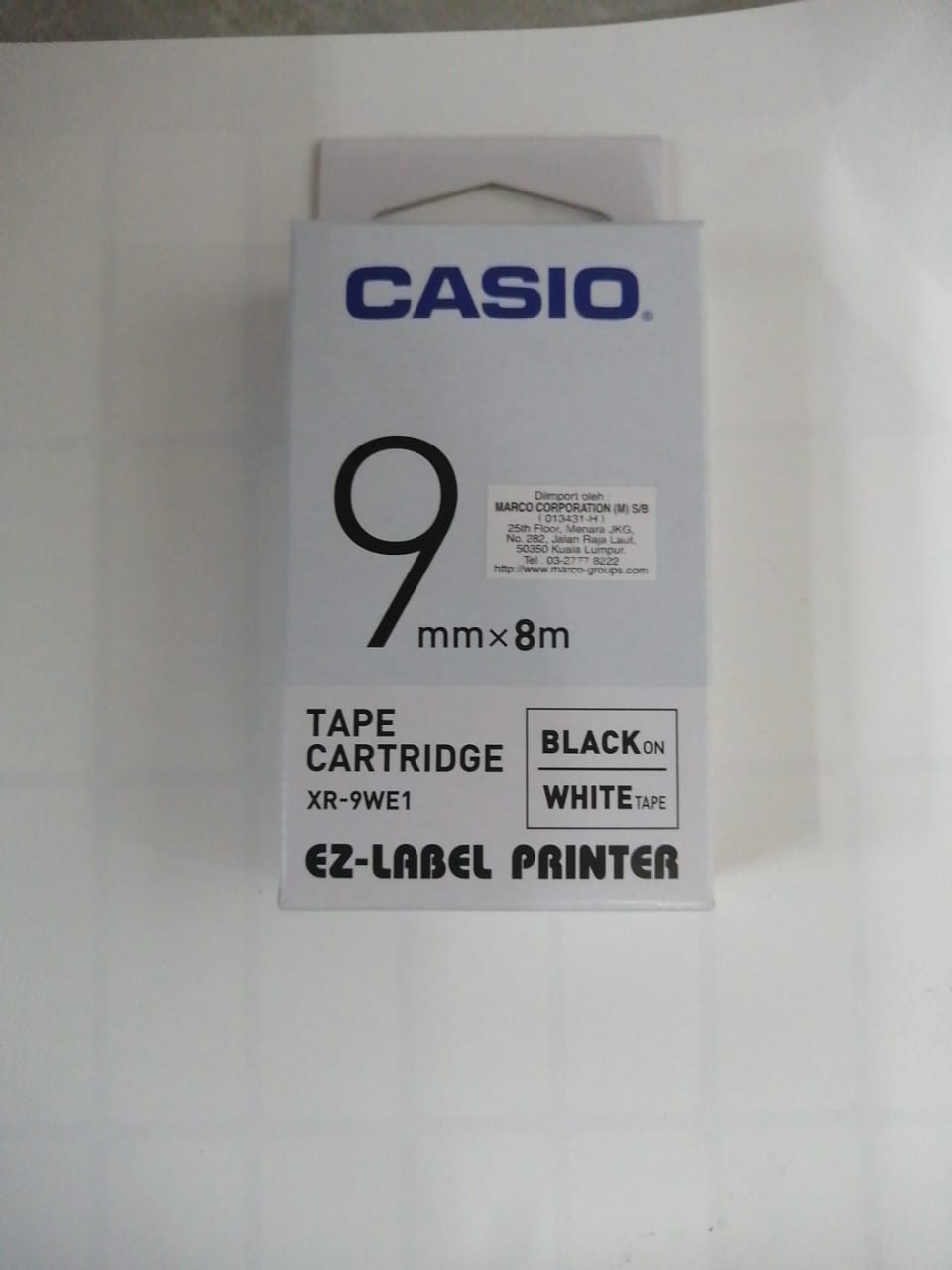 CASIO ORIGINAL GENUINE 9MM EZ LABEL TAPE FOR KL-120 KL-130 KL-820 KL-60 KL-HD1 KL-8400 KL-G2