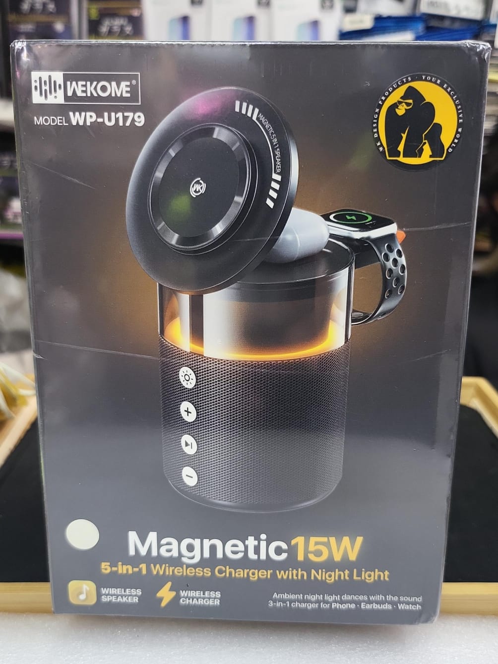 WEKOME WP-U179 磁吸 15W 5 合 1 無線充電器帶夜燈