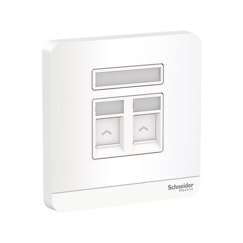 施耐德 AvatarOn 白 孖位 CAT5E數據插座