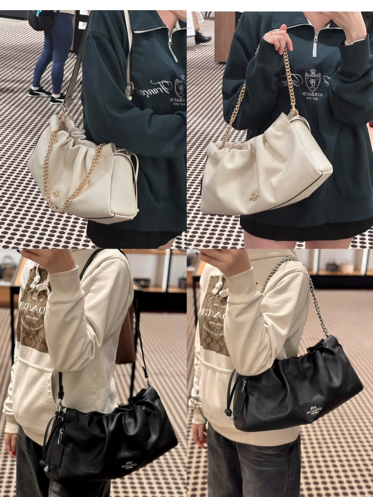 0417 𝐂𝐎𝐀𝐂𝐇 𝐅𝐚𝐲𝐞 Large Shoulder Bag 抽繩雲朵兩用手袋 L Size 5月尾